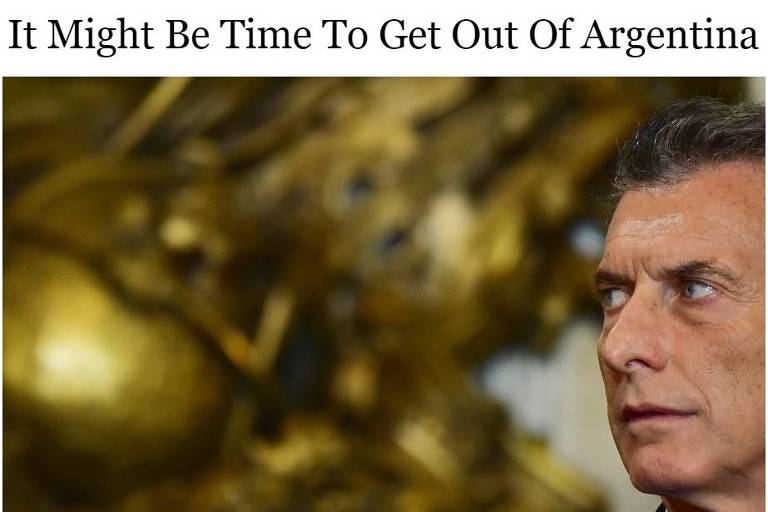 Forbes diz que talvez seja hora de cair fora da Argentina
Foto: Reprodução