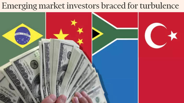 Na manchete do Financial Times, economias emergentes se preparam para choque.
Crédito: Reprodução