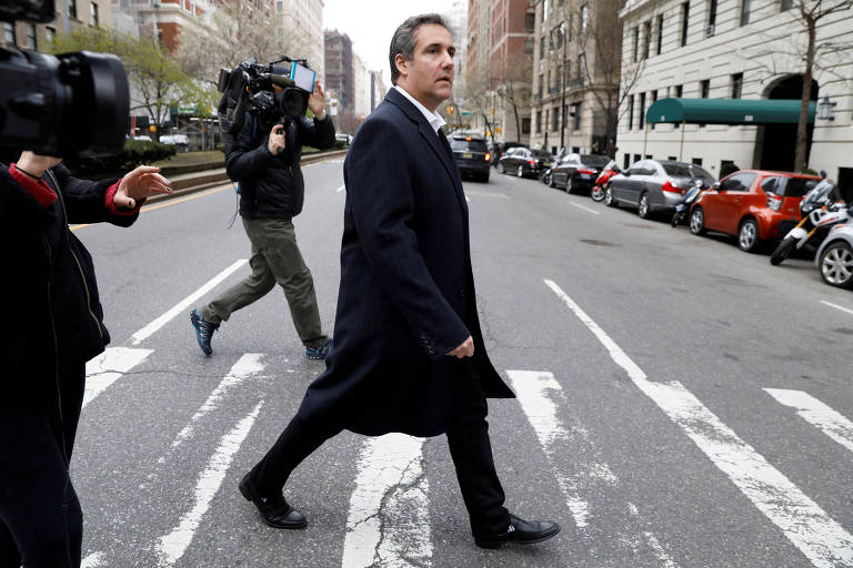 Michael Cohen, advogado do presidente dos EUA, Donald Trump, caminha em Nova York