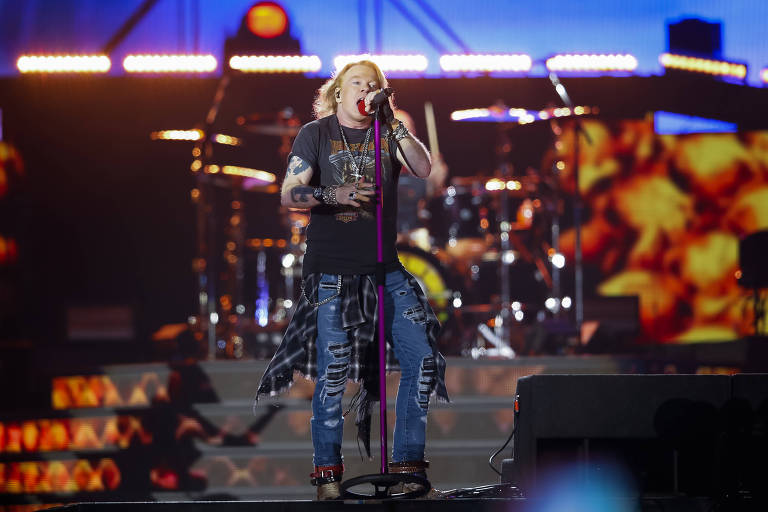 Show da banda Guns N' Roses encerra a noite do São Paulo Trip, no Alianz Parque, em 2017 