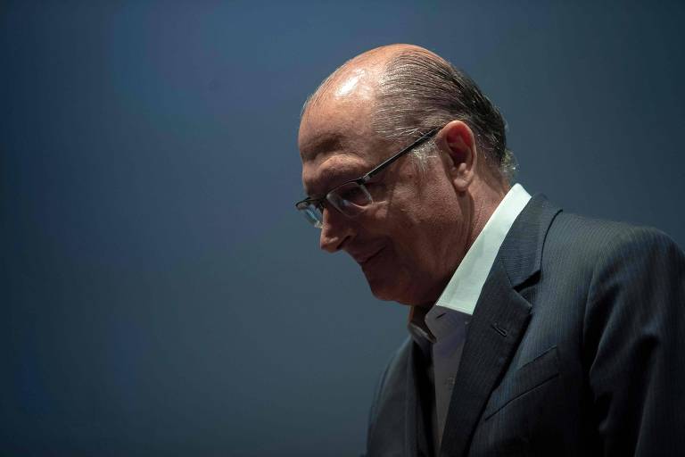 O ex-governador Geraldo Alckmin em encontro com prefeitos