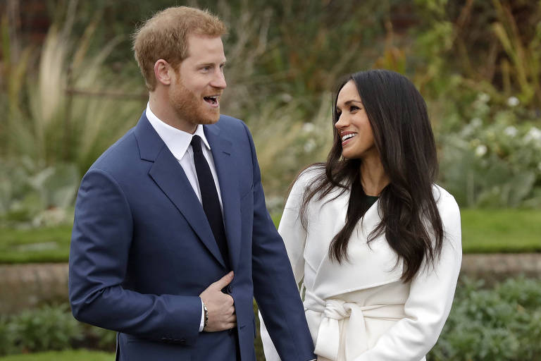 Príncipe Harry e Meghan Markle após anunciarem seu noivado em novembro de 2017