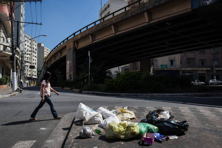 Lixo em rua da capital paulista 