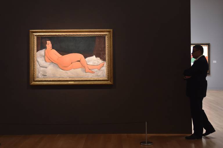 A obra "Nu Couche(sur le cote gauche)" de Amedeo Modigliani
