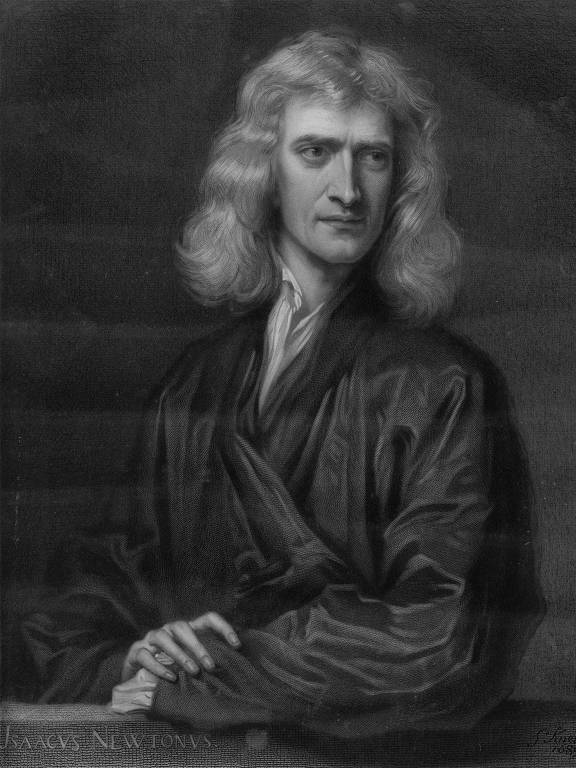 O físico inglês Isaac Newton