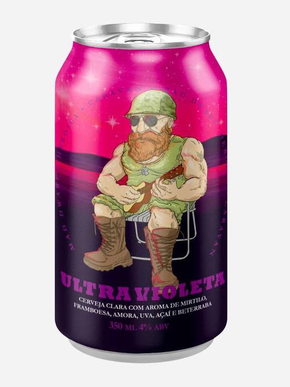 Cerveja Ultra Violeta, uma das novidades do festival, com açaí e beterraba na fórmula