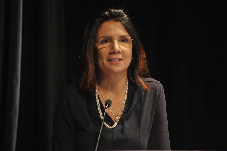 Ana Toni, diretora-executiva do Instituto Clima e Sociedade (iCS), durante seminário promovido pela Folha sobre desmatamento
