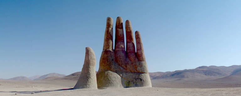 Panorâmica de la Mano del Desierto, no Chile