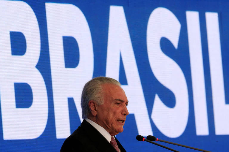 O presidente Michel Temer em cerimônia em Brasília