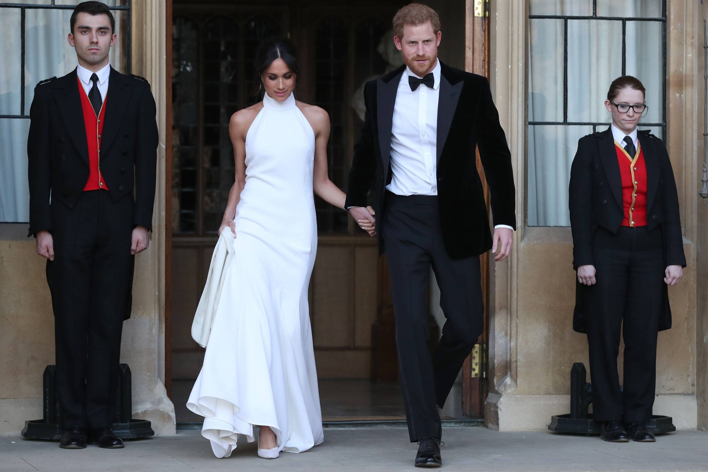 Fãs reais durante o casamento de Harry e Meghan Casamento Real Fotografia