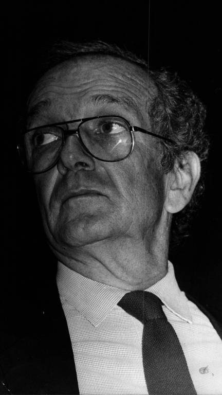 O jornalista Alberto Dines durante o 1º Encontro Internacional de Jornalismo, em São Paulo