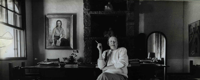 Literatura: a escritora Hilda Hilst, durante entrevista em sua chácara, em Campinas (SP)