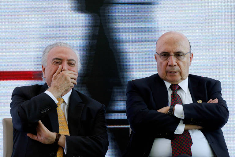 O presidente da República, Michel Temer, e o pré-candidato à Presidência Henrique Meirelles, em Brasília, em maio deste ano 
