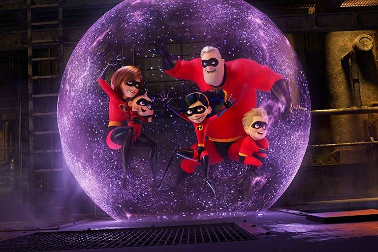 Cena do filme "Os Incríveis 2", animação da Pixar