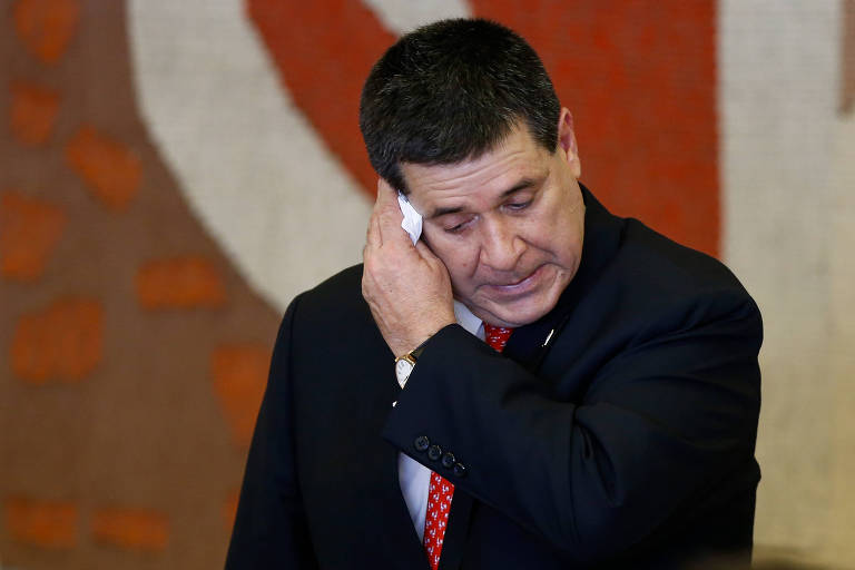 O presidente do Paraguai, Horacio Cartes, que renunciou ao cargo