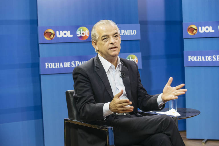 Márcio França, pré-candidato à reeleição ao governo de São Paulo pelo PSB, em sabatina com Folha, UOL e SBT