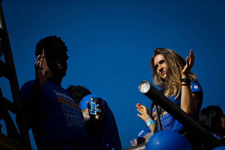 Participantes da Marcha para Jesus de 2018 no centro de São Paulo