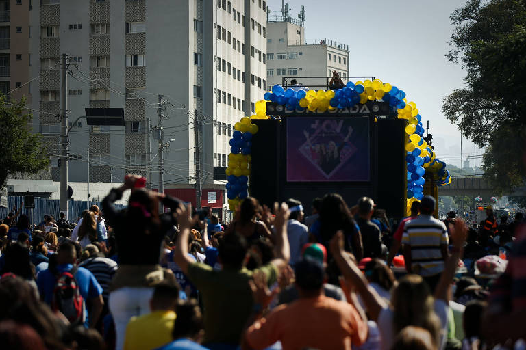 Participantes da Marcha para Jesus de 2018 no centro de São Paulo