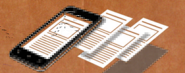 Smartphone sobreposto a páginas de jornal em ilustração de Carvall para a coluna da ombudsman Paula Cesarino Costa