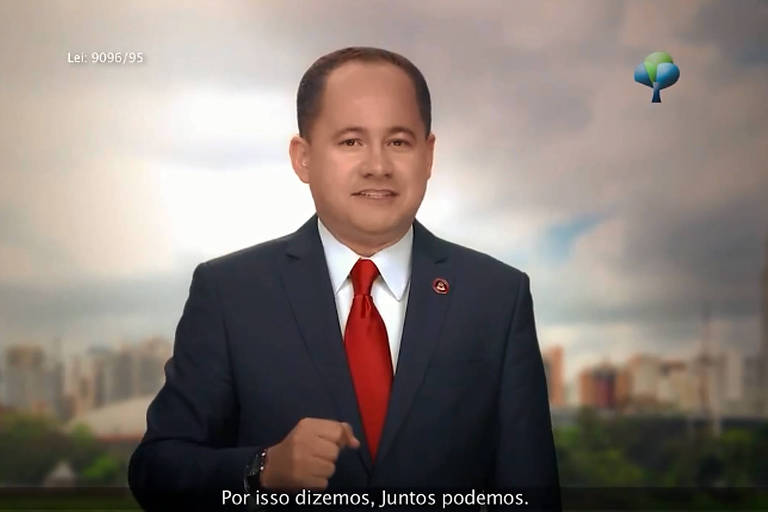 O pastor e deputado estadual Cezinha de Madureira (PSD-SP) em propaganda eleitoral