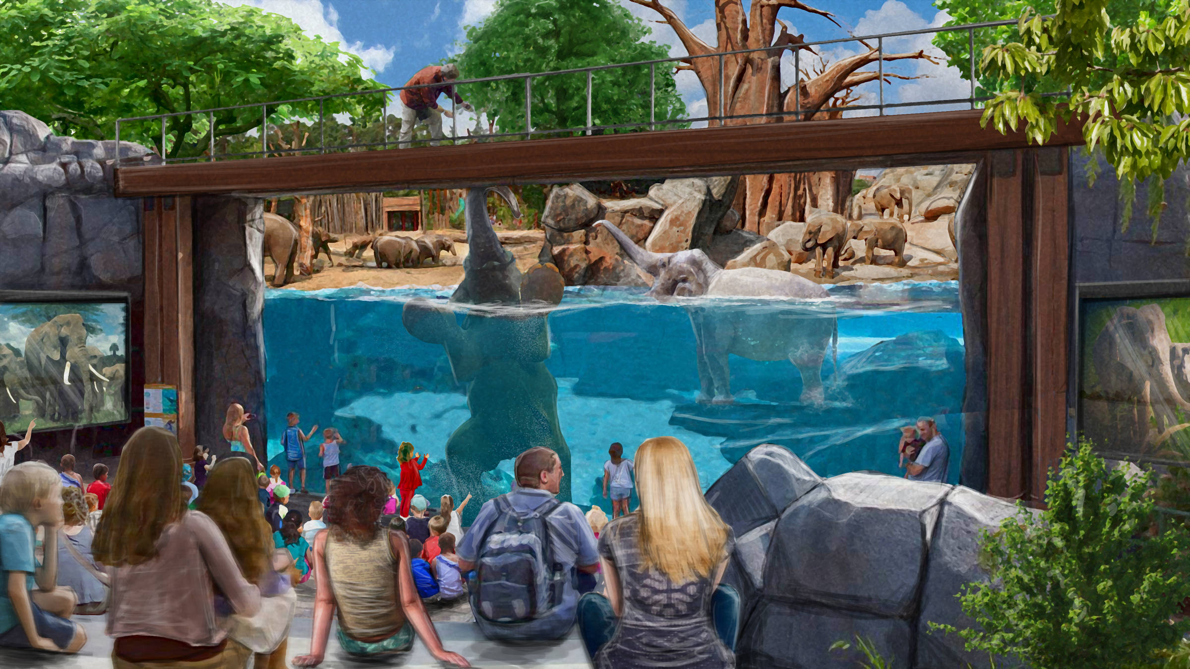 Em obras, zoológico do Rio funciona