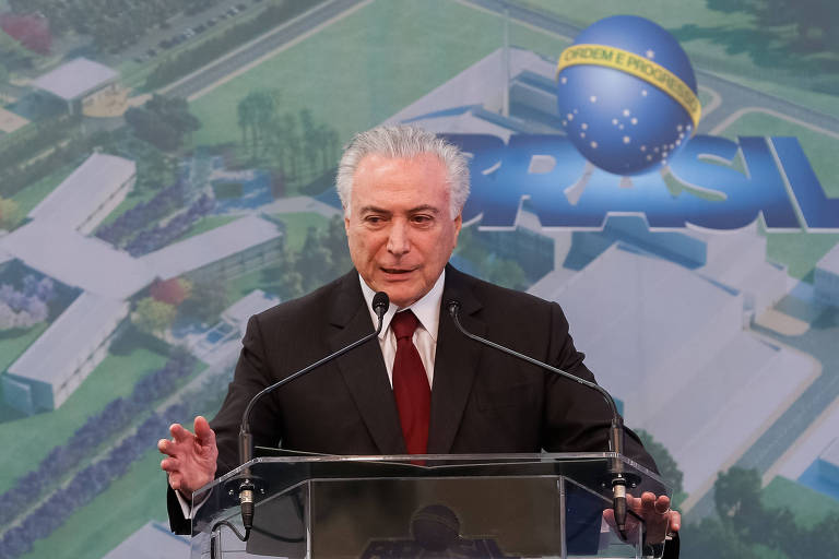 O presidente Michel Temer discursa durante lançamento da construção do Reator Multipropósito Brasileiro, em Iperó