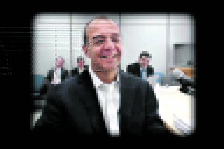 O ex-governador do Rio Sérgio Cabral durante depoimento