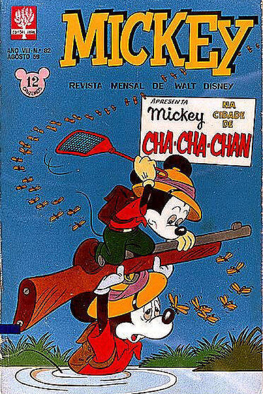 Capa da revista em quadrinhos brasileira do Mickey, publicada pela Abril