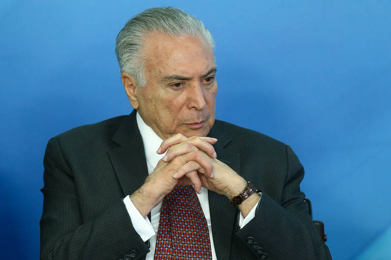 O presidente da República, Michel Temer, durante cerimônia no Palácio do Planalto, em Brasília