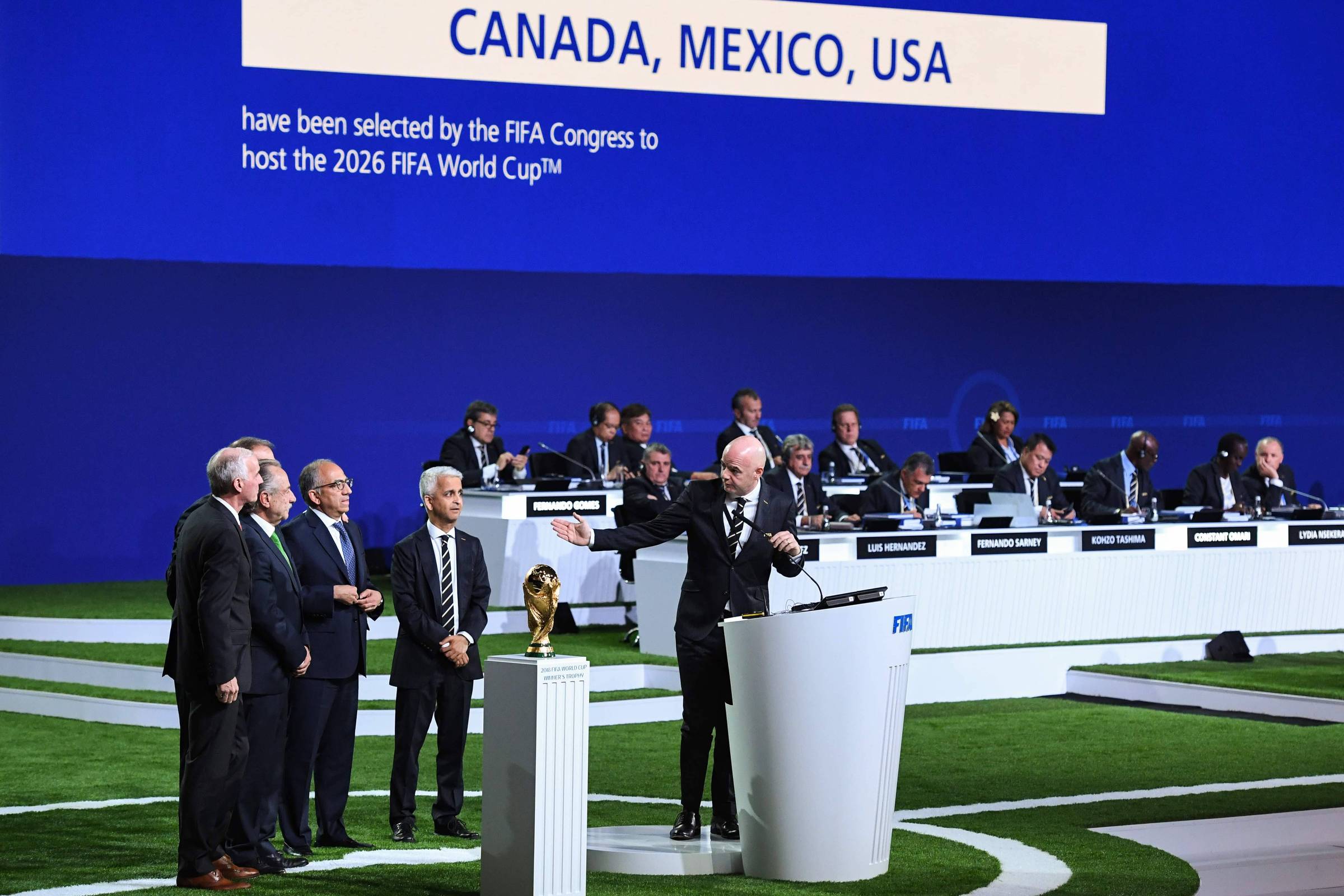 México, Estados Unidos e Canadá vão sediar a Copa do Mundo de 2026 