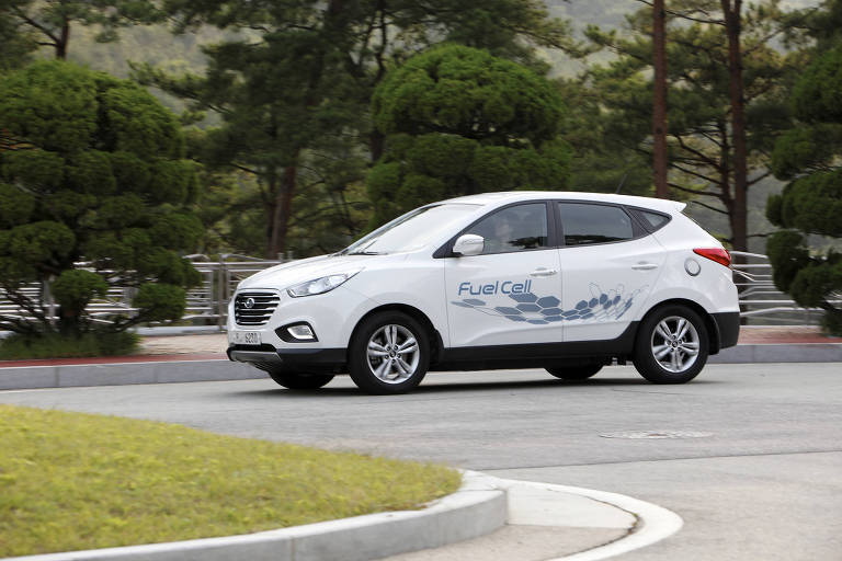 Teste com carro movido a hidrogênio na Coreia do Sul