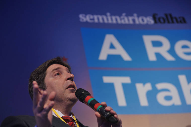 Guilherme Feliciano, presidente da Anamatra, durante seminário sobre reforma trabalhista promovido pela Folha