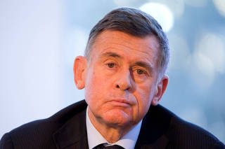 FILE PHOTO: Georges Plassat, then CEO of Carrefour, the world's second-largest retailer, attends the digital society forum in Paris