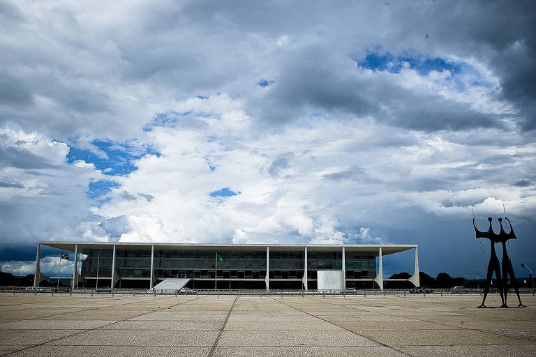 O Palácio do Planalto, sede do Poder Executivo, em Brasília