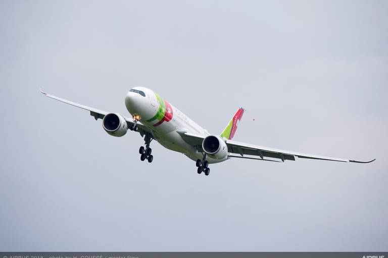 O novo avião  A330-900 neo, que fará a rota Brasil-Portugal