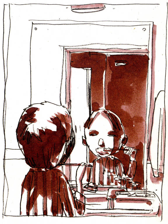 Ilustração de Odilon Moraes em seu novo livro, ‘Olavo’ (ed. Jujuba), que conta a história de uma criança triste 