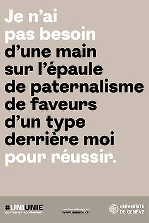 "Eu não preciso de uma mão sobre o ombro, de paternalismo, de favores e de um cara por trás de mim para eu ter sucesso."