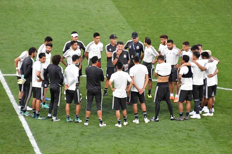 Treino do México na Arena Rostov, em Rostov