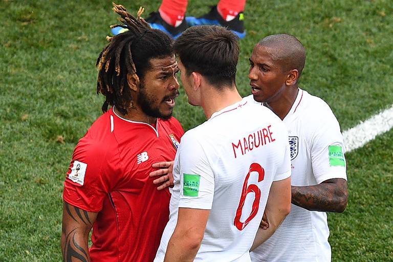 John STONES da Inglaterra marca gol durante jogo entre INGLATERRA X PANAMÁ  válida pela 2ª rodada do grupo G da Copa do Mundo de 2018, realizada no  Estádio de Níjni Novgorod, na