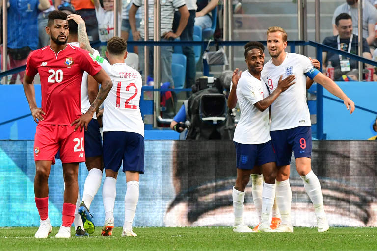 John STONES da Inglaterra marca gol durante jogo entre INGLATERRA X PANAMÁ  válida pela 2ª rodada do grupo G da Copa do Mundo de 2018, realizada no  Estádio de Níjni Novgorod, na