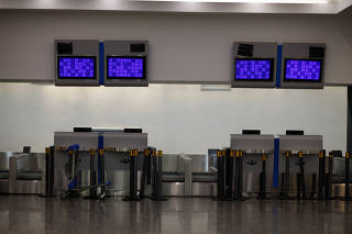 The Jorge Newbery airport is seen empty during a 24-hour national strike in Buenos Aires