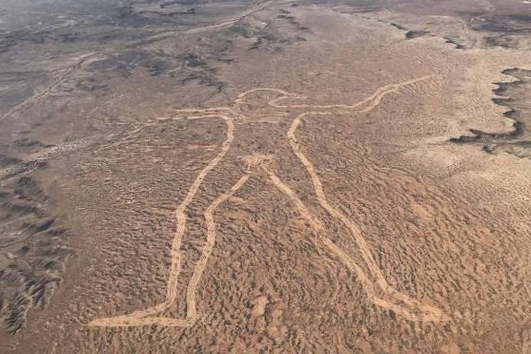 Desenho de homem de 4,2 km de 'altura' foi avistado pela primeira em 1998 por piloto de helicóptero