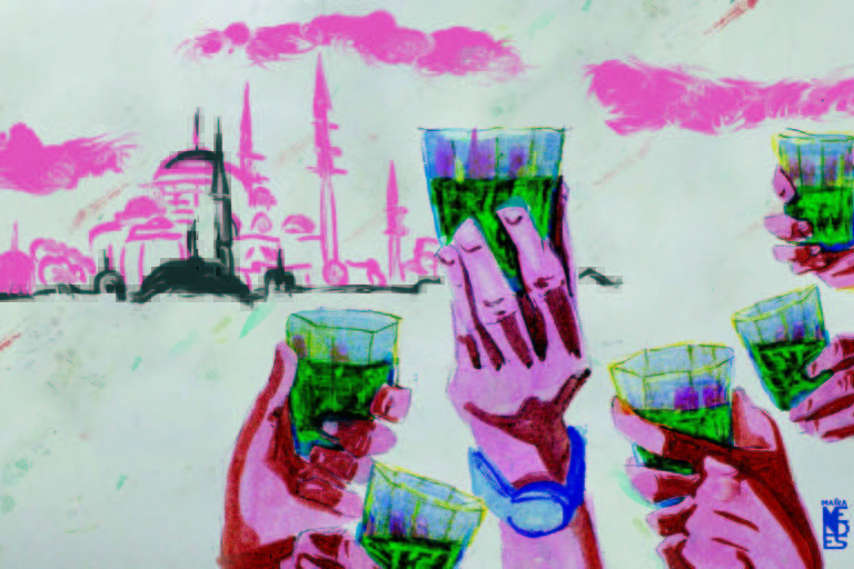 Ilustração de Maíra Mendes para a coluna de Zeca Camargo sobre Istambul