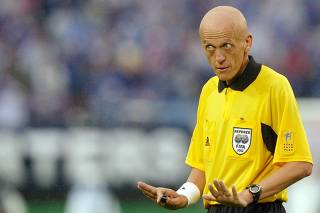 COLLINA REFEREES DURING WORLD CUP MATCH BETWEEN JAPAN AND TURKEY IN SENDAI