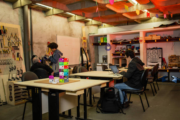 Sala do Fab Lab do Centro Cultural São Paulo