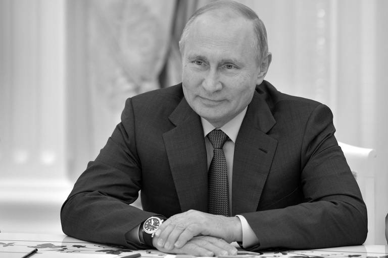 O presidente russo, Vladimir Putin, durante reunião no Kremlin, em Moscou