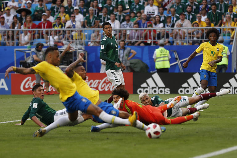 Lance do gol de Neymar contra o México