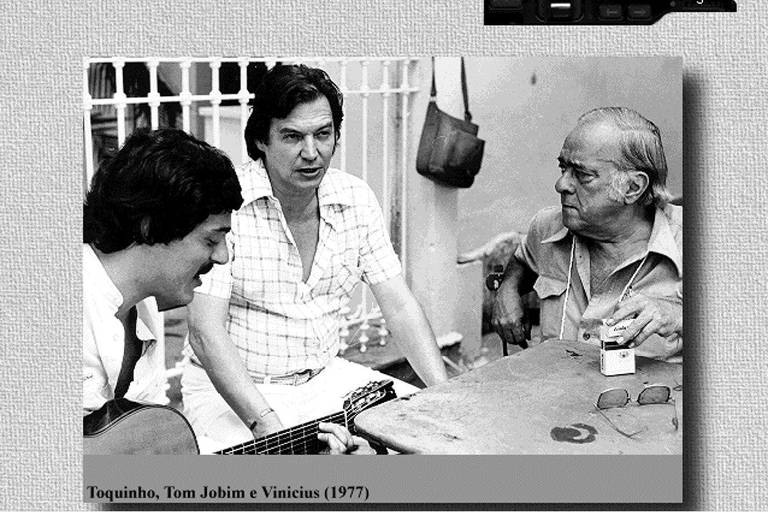 Toquinho [esq.], Tom.Jobim e Vinicius de Moraes