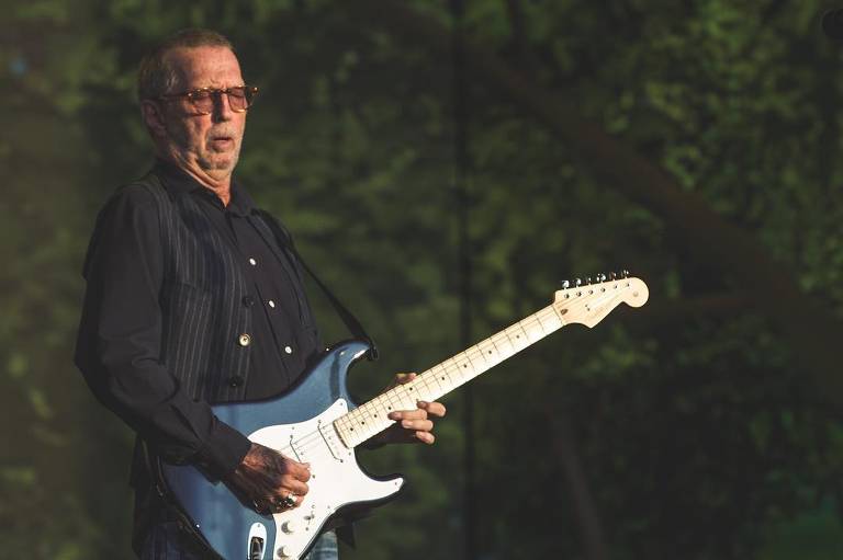 Eric Clapton em show no British Summer Time, no Hyde Park, Londres, em 9 de julho de 2018