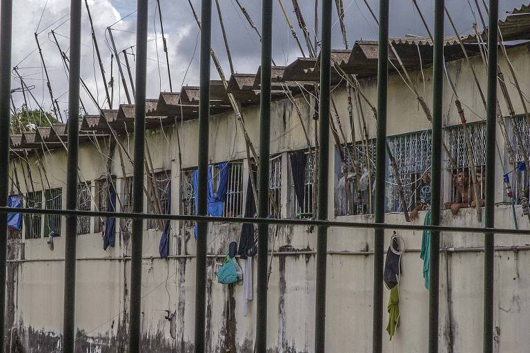 Instalações do Complexo Penitenciário Anísio Jobim (Compaj), em Manaus, após rebelião que resultou na morte de 56 presos, em janeiro de 2017